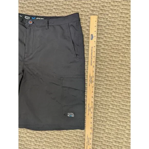 Salt Life SLX-QD Hybrid Shorts Men’s 40 Vapor Stretch Cargo Black Swim Beach - Picture 6 of 9